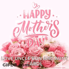 Pink Flower Vase Happy Mothers Day GIF