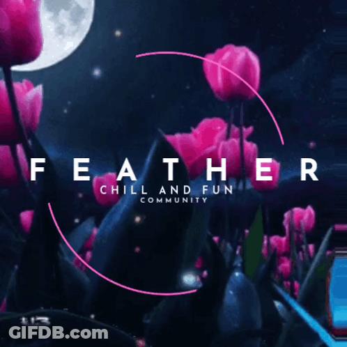 Pink Flowers And Blue Butterflies Poster GIF