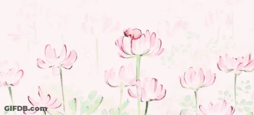 Pink Flowers With Green Stems GIF