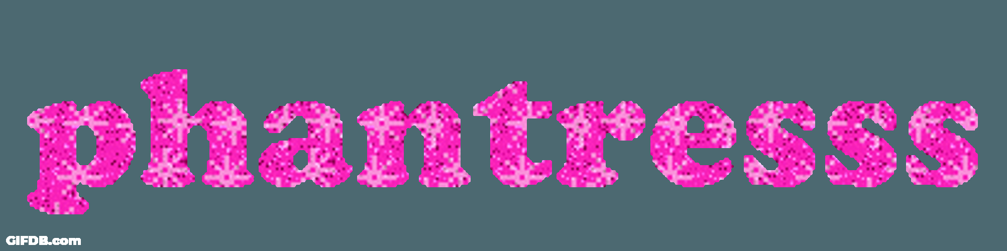 Pink Glitter Text Loading GIF