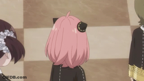 Pink Hair Cartoon Girl Covering Face GIF