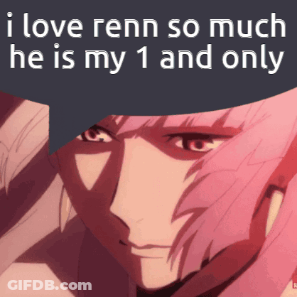 Pink Hair Girl I Love Renn So Much He Is My 1 And Only GIF