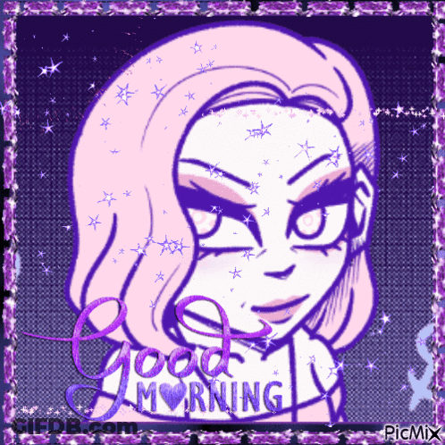 Pink Hair Girl Saying Good Morning GIF