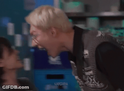 Pink Hair Girl With Headphones Saying Kavra Is Exhausted Oh Hey Last Person GIF