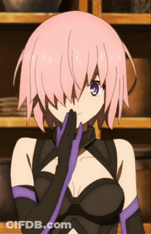 Pink Hair Purple Eyes Girl Covering Face GIF