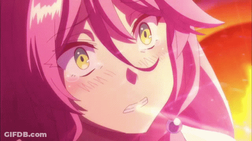 Pink Haired Anime Character Close Up GIF