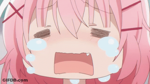 Pink Haired Anime Character Crying GIF