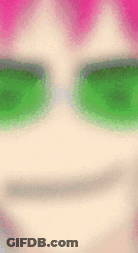 Pink-Haired Anime Character With Sunglasses GIF