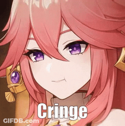 Pink Haired Anime Girl Cringe GIF