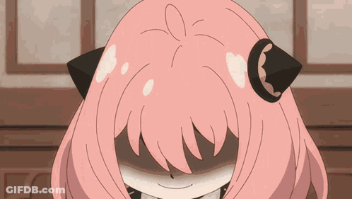 Pink Haired Anime Girl Eyes Closed GIF