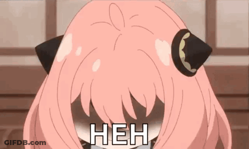 Pink Haired Anime Girl With Cat Ear Saying Heh GIF