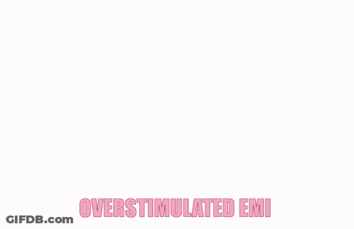 Pink Haired Anime Girl With Headphones Overstimulated Emi GIF
