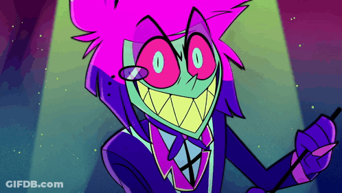 Pink Haired Cartoon Character Holding Wand GIF