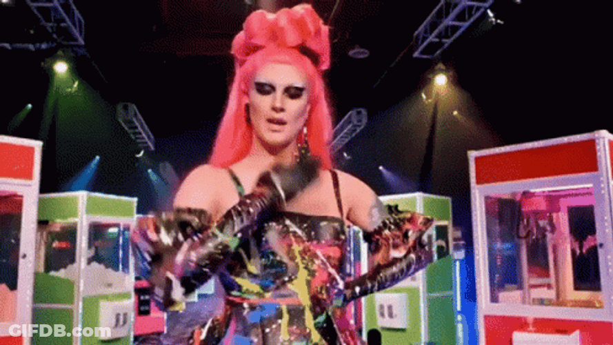 Pink Haired Drag Queen GIF