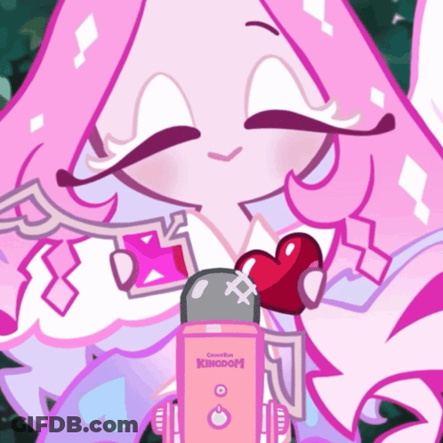 Pink-Haired Girl Holding Cookierun Kingdom Pink Box GIF