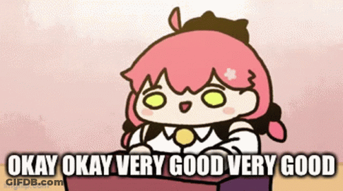 Pink Haired Girl Saying Okay Okay Very Good GIF