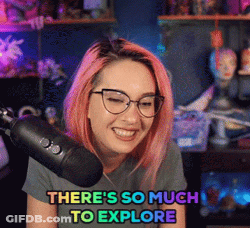 Pink-Haired Woman Microphone There's So Much To Explore GIF