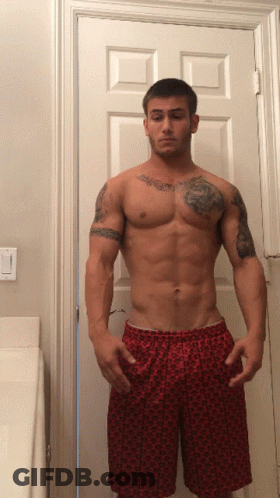 Pink Haired Woman Saying Abs Check GIF