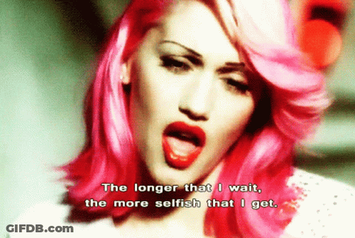 Pink Haired Woman Says Longer I Wait More Selfish GIF