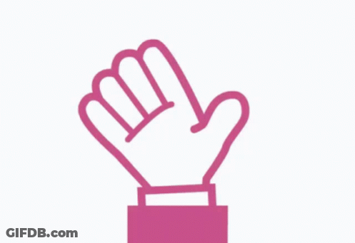 Pink Hand Fist Raised GIF