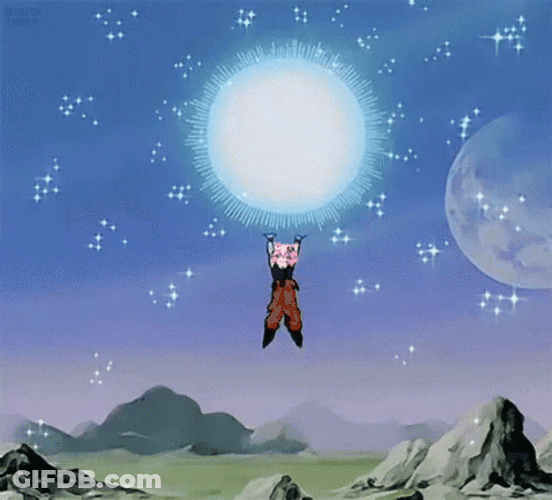 Pink Head Holding Spirit Bomb GIF