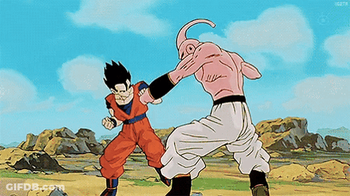 Pink-Headed Cartoon Character Screaming White Pants GIF