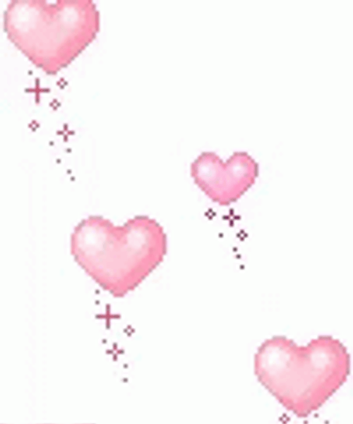 Pink Heart Balloons Sparkle GIF