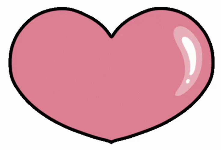 Pink Heart Beating Cartoon GIF