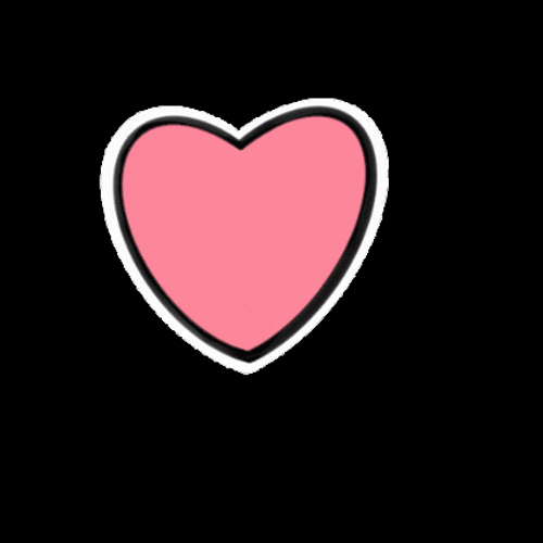 Pink Heart Beating Girly Doodle GIF