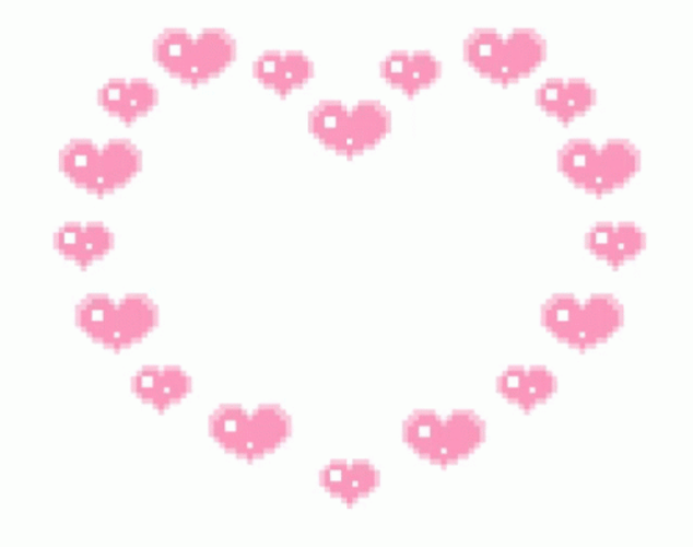 Pink Heart Bubbles Pop Shine GIF