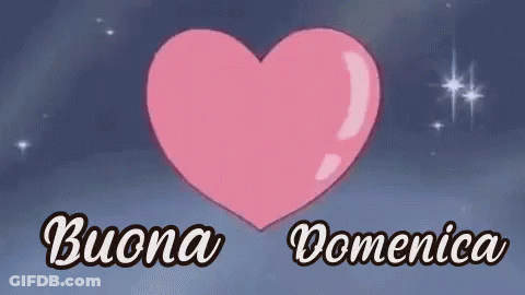 Pink Heart Buona Domenica GIF