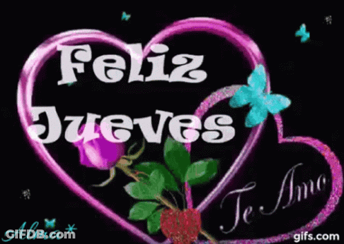 Pink Heart Feliz Jueves GIF