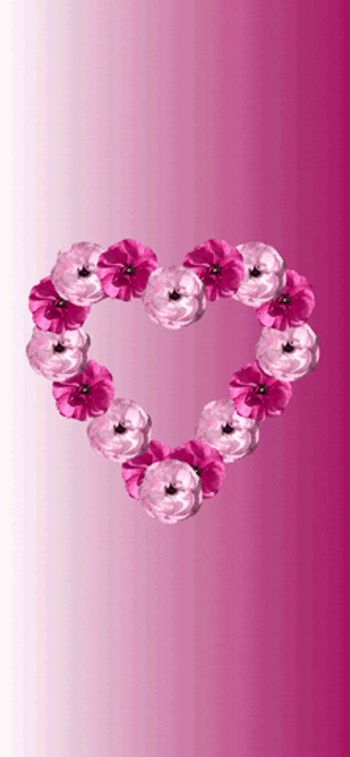 Pink Heart Flowers Meditation GIF