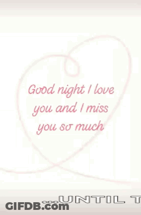 Pink Heart Good Night I Love You And I Miss You So Much GIF