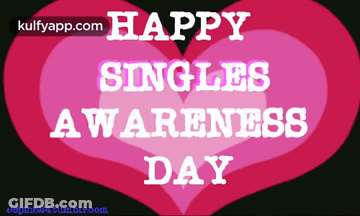 Pink Heart Happy Singles Awareness Day GIF