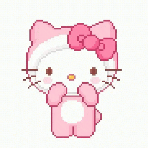 Pink Heart Hello Kitty Dance GIF