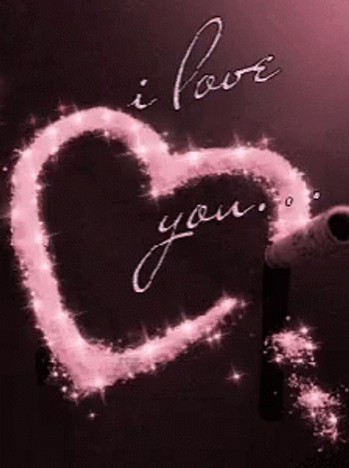 Pink Heart I Love You Bling GIF