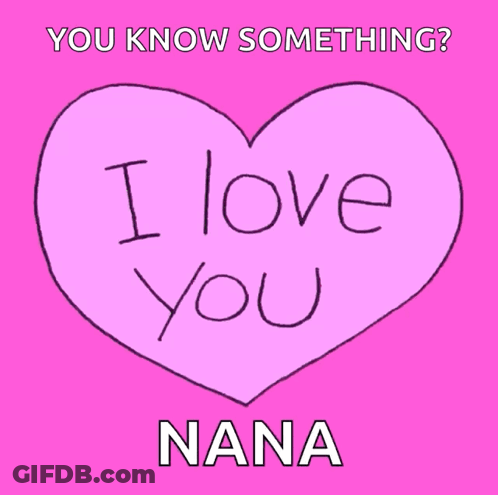 Pink Heart I Love You Very Very Much Nana GIF