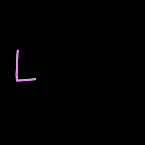 Pink Heart Love Typography Art GIF