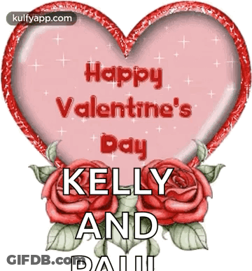 Pink Heart Saying Happy Valentine's Day Kelly And Patti GIF