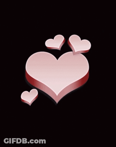 Pink Heart Saying I Love U GIF