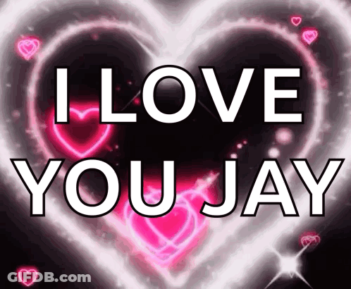 Pink Heart Saying I Love You Jay GIF