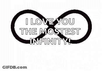 Pink Heart Saying I Love You The Mostest Infinity GIF