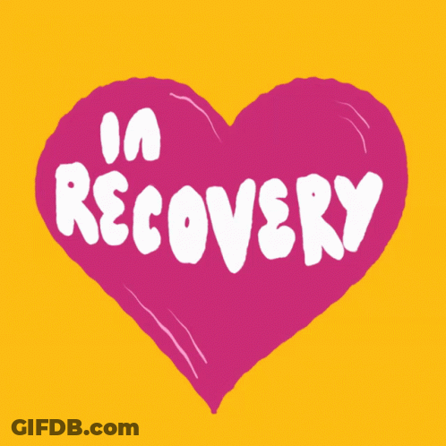 Pink Heart Saying In Recovery GIF