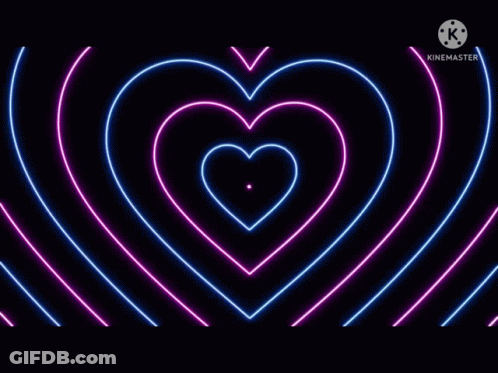 Pink Heart Shaped Tunnel With Kinemaster GIF