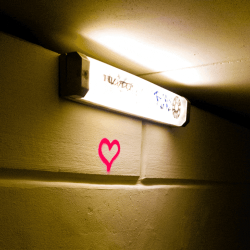 Pink Heart Street Light Ghetto GIF