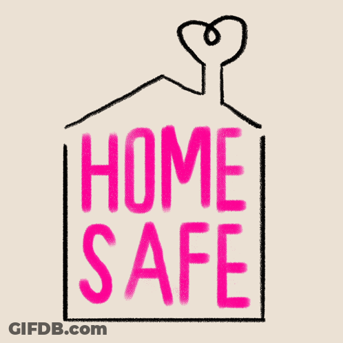 Pink Heart With Arms And Legs You're My Safe Space GIF