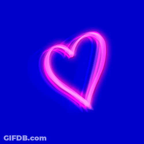 Pink Heart With Blue Background GIF