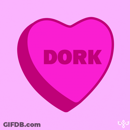 Pink Heart With Dork Inside GIF