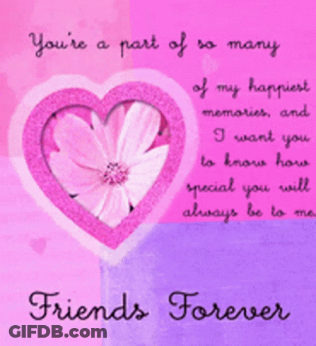 Pink Heart With Flower You're A Part Of So Many Of My Happiest Memories GIF